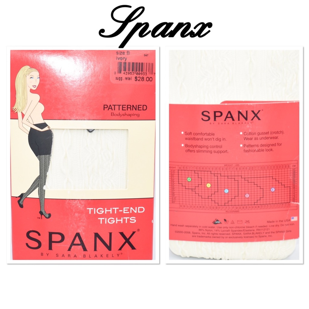 New Spanx Tight End Body Shaping Tights Ivory (B)